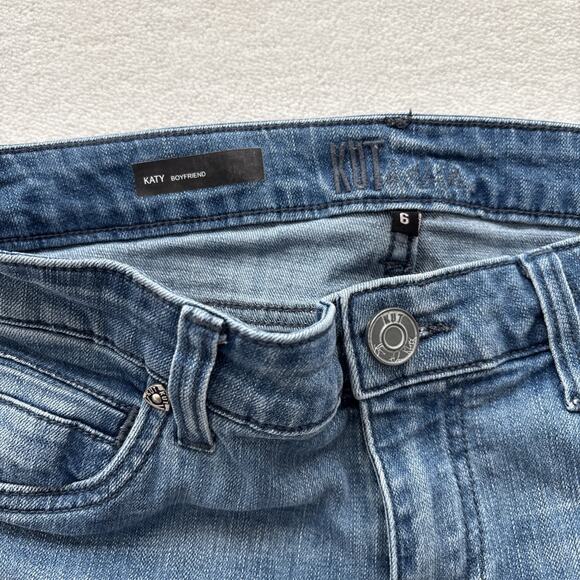 Kut From the Kloth Womens Size 6 Katy Boyfriend Jeans Distressed Light Wash - Picture 4 of 12